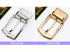 Men's Stainless Steel Double-Sided Rotating Pin Buckle for Perforated Belts