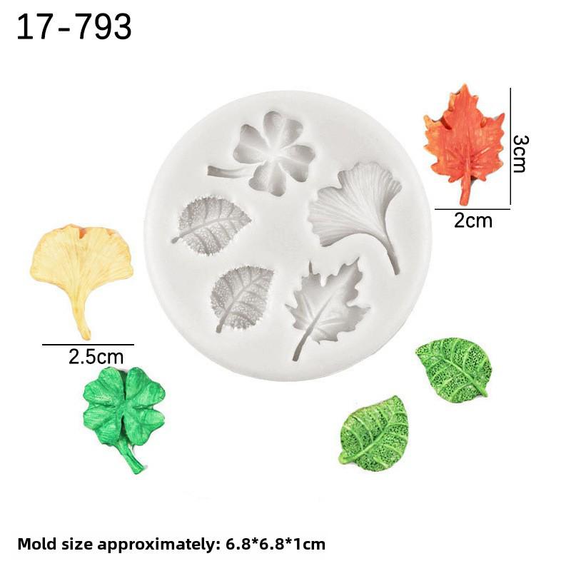 Maple, Ginkgo, Clover Silicone Mold for Fondant and Chocolate Cake Decorations