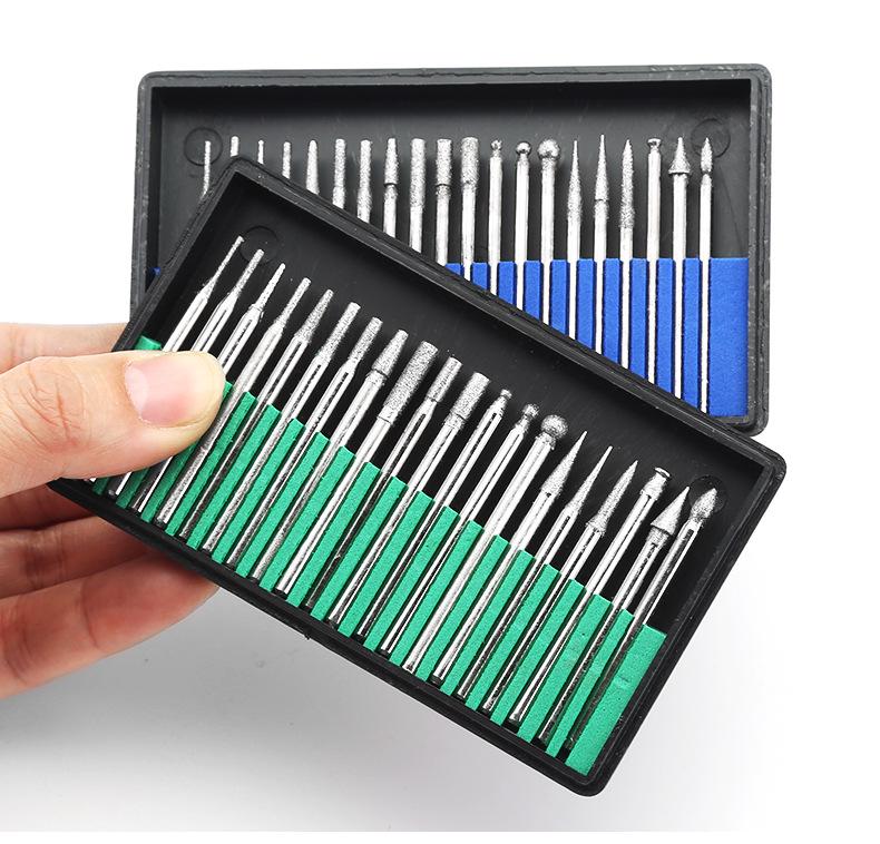 Karborundum Diamant Schleifkopf 2,35-3mm Elektrischer Schleifer Legierungsstift zum Jade Peeling