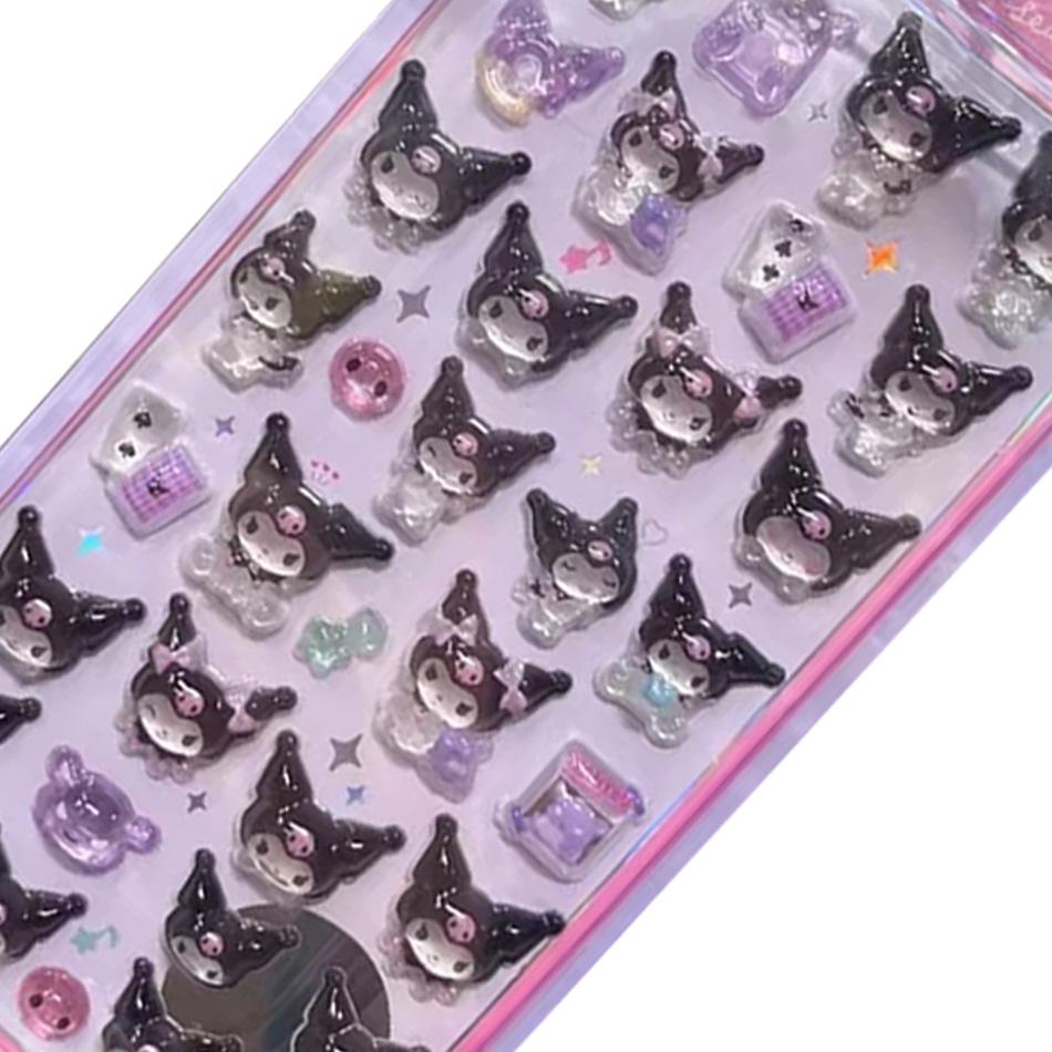 Sanrio Kuromi 3D Stickers Cinnamoroll My Melody Cartoon Mobile Creative Decoration Sticker Girl Birthday Gifts