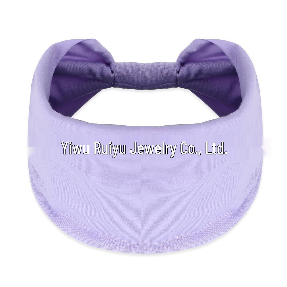 Cross-Border Women's Wide Cotton Elastic Sports Headband