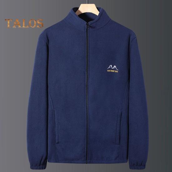 Herrenjacke Stehkragen Langarm Einfarbig Verdickter Mantel mit Taschen Herbst Winter Lässige Reißverschluss Oberbekleidung