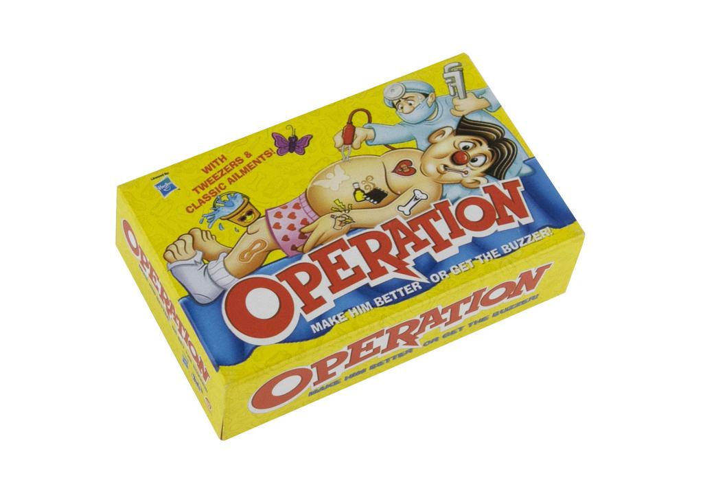 Smallest Operation Board Game 1 Pack 1 Player Operation Electronic Board Game Small Version Family Game Board Game for 1 or More Players Funny Game