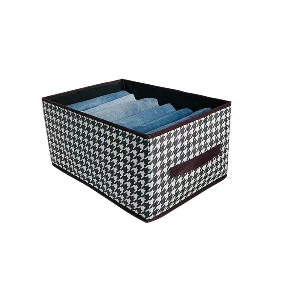Organizador de Guarda-Roupa Dobrável Pied-de-Poule para Roupas e Calças