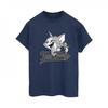 Tom And Jerry Womens/Ladies Greyscale Square Cotton Boyfriend T-Shirt