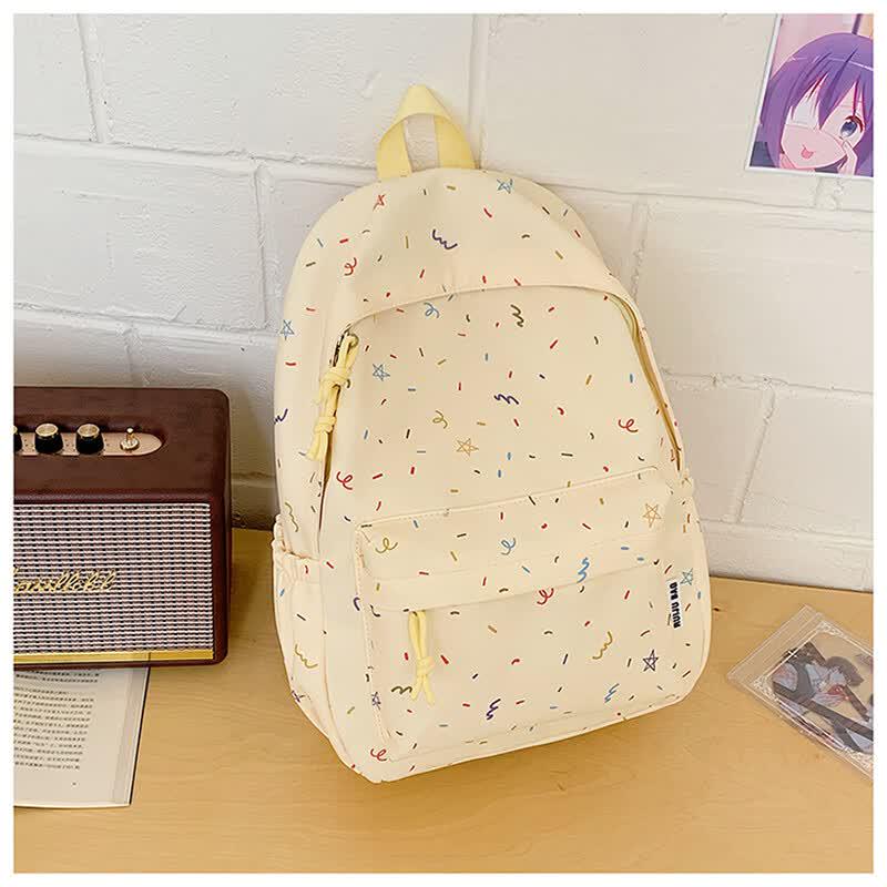 OGAR Ins-Style Printed Backpack for Students Without Charm светло-желтого