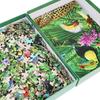 Jigsaw Puzzles for Adults 1000 Piece - Every Piece Is Unique - Precise Interlocking Tropical Forest Animals Thick Sturdy Cardboard Family Game Puzzle