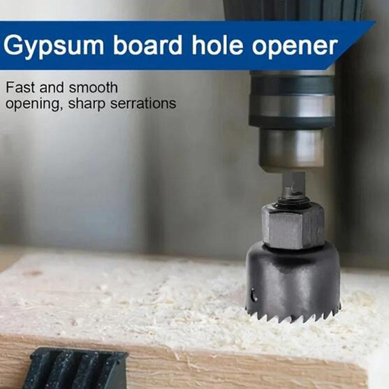 Hole Saw Kit Durable Carbon Steel Metal Circle Power Drill Hole Cutter for Wood PVC and Plastic
