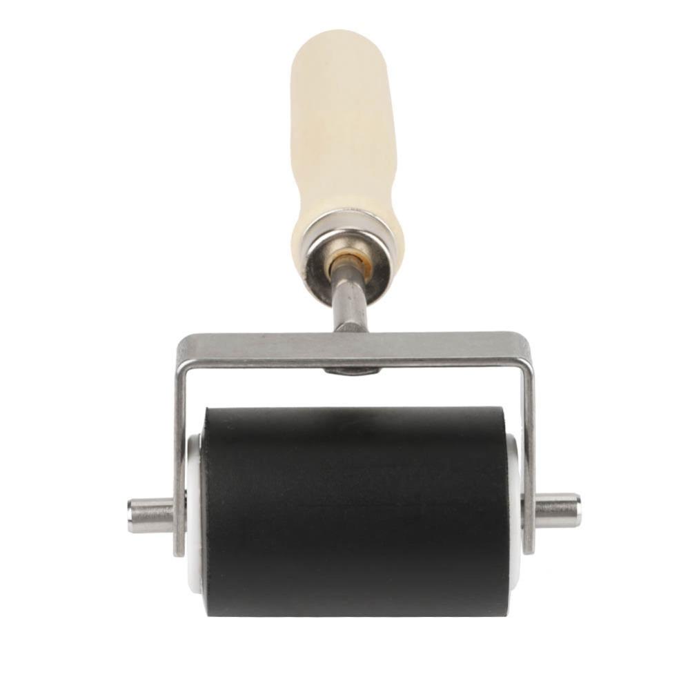 Wood Grip Ink Roller Elastic Rubber Art Ink Spreader Printmaking Rolling Tool  Oil Painting Coating