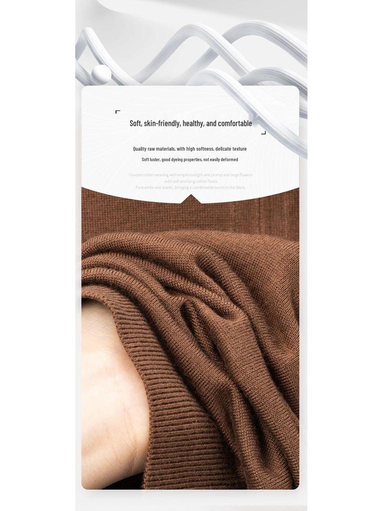 Puyuan 100% Wool Men's Half-Zip Sweater - Thick, Warm, Lightweight, and Luxurious Long-Sleeve Design