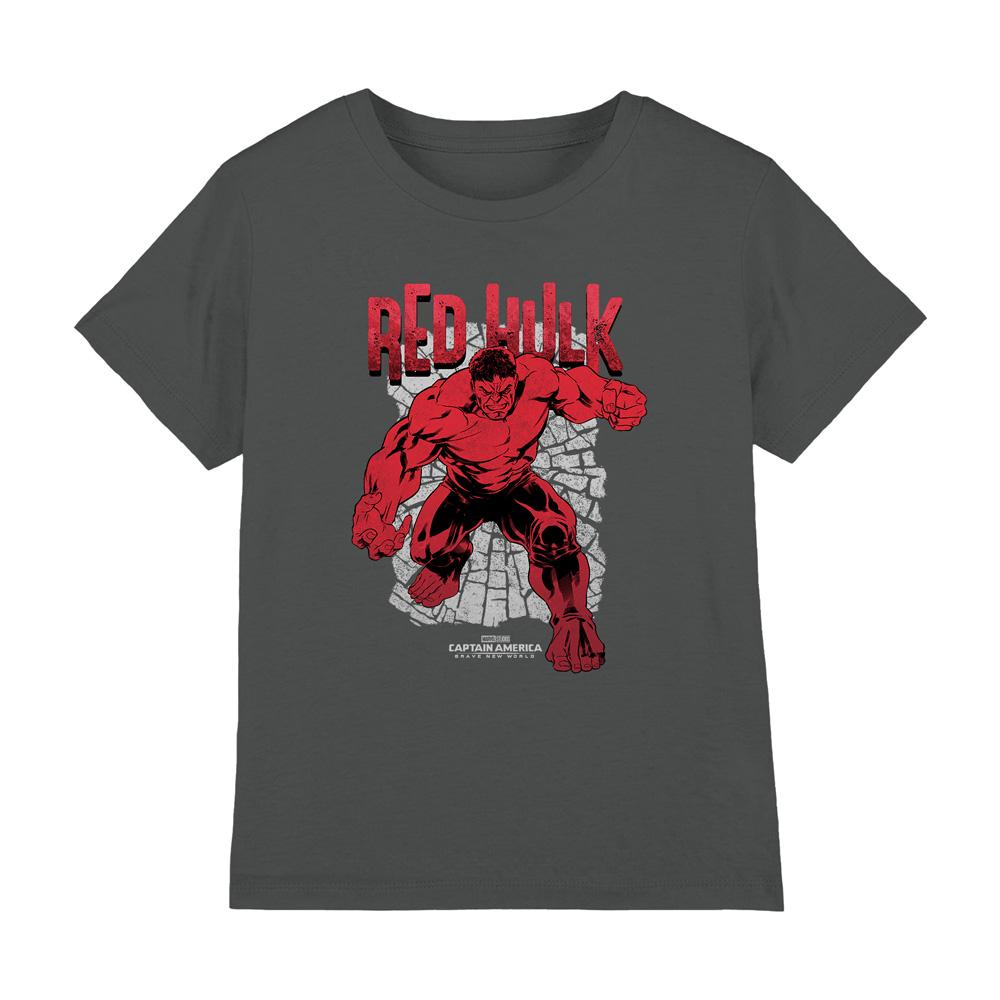 Captain America: Brave New World Childrens/Kids Red Hulk Cracked T-Shirt
