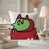 Weird Expression Doodle Cushion Cover Pattern Printed Pillowcase For Living Room Sofa Cushion Cover & Bedroom Decor