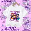 2026 Hot Movie Soft Polyester Baby Girls T Shirt Children's Clothing KPop Demon Hunters Fans Gifts Kids Clothes Fashion Casual Tops