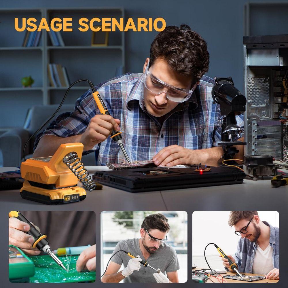 Electric Digital LCD Display Battery Soldering Iron Welding Head Welding Equipment  Welding