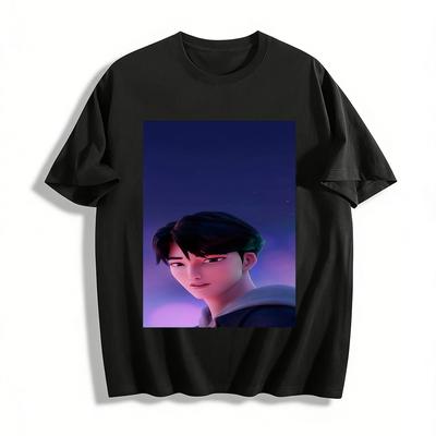 Anime Hero Printed Long Sleeve Top Unisex Casual Loose Fit For Daily Streetwear Vibe Pure Cotton T-shirt