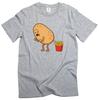 Men's Funny Fried Potato T-shirt How To Make Potato Fries Foodie Humorous Tee