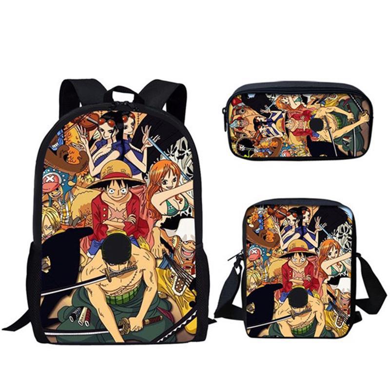 ONE PIECE Backpack Animation Schoolbag Primary School Students Third and Fourth Grades Light Burden Reduction Primary and Secondary School