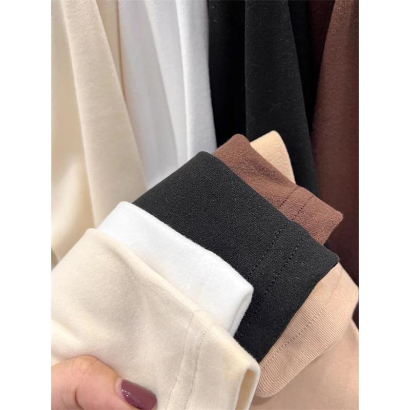 Thickened Semi-turtleneck German Velvet Base Shirt for Women Autumn-winter Style Warm with A Long-sleeved T-shirt Student Top