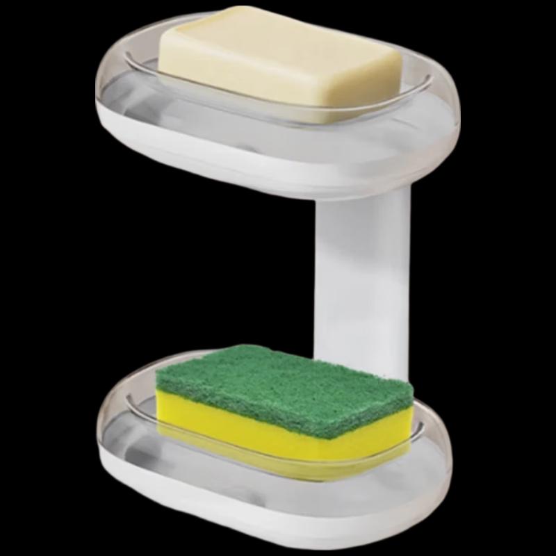 Wall-Mounted Double-Layer Soap Dish