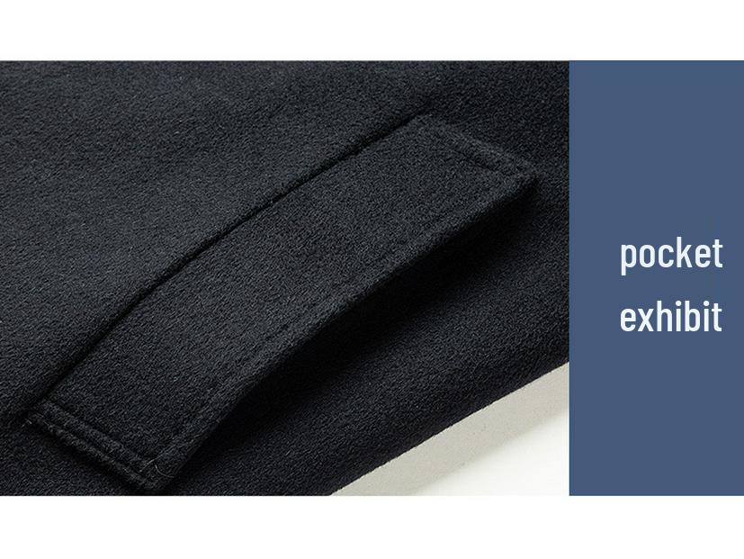 Men's Extra Long Wool Tweed Trench Coat - Business Formal Wear