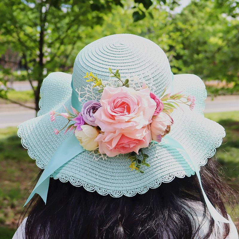 Beach Straw Hat for Women In Summer with A Large Brim for Sun Protection and Shade Versatile for Travel UV Resistant and Large Brimmed Cool Hat