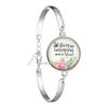 Neues Mode-Bibelvers-Armband Handgefertigtes Glasarmband Schriftzitat Schmuck Christliches Geschenk für Frauen Männer