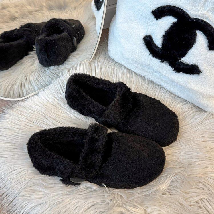 Thick-soled Fluffy Shoes for Women To Wear In Autumn and Winter, Piled Warm Beanie Shoes for Women, Mary Jane Cotton Ladyshoes for Women