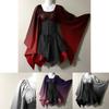 Fantasia de Performance de Halloween Nova Europeia e Americana para Mulheres Vestido Renascentista Medieval Gótico Cosplay Vestido de Palco