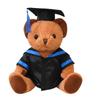 Graduation Teddy Bear with Cap & Gown - Customizable Logo Gift