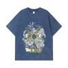 275 GSM Washed T-shirts 100% Cotton Dragon Ball V49 Super Saiyan Print Unisex Heavy Cotton T Shirt