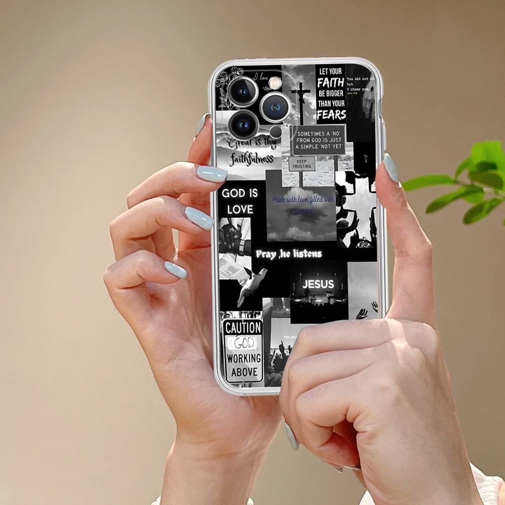 Verse Of The Christian Bible Jesus Phone Case For IPhone 17 16 15 Plus 14 13 Mini 12 11 Pro Max Soft Shell Cover