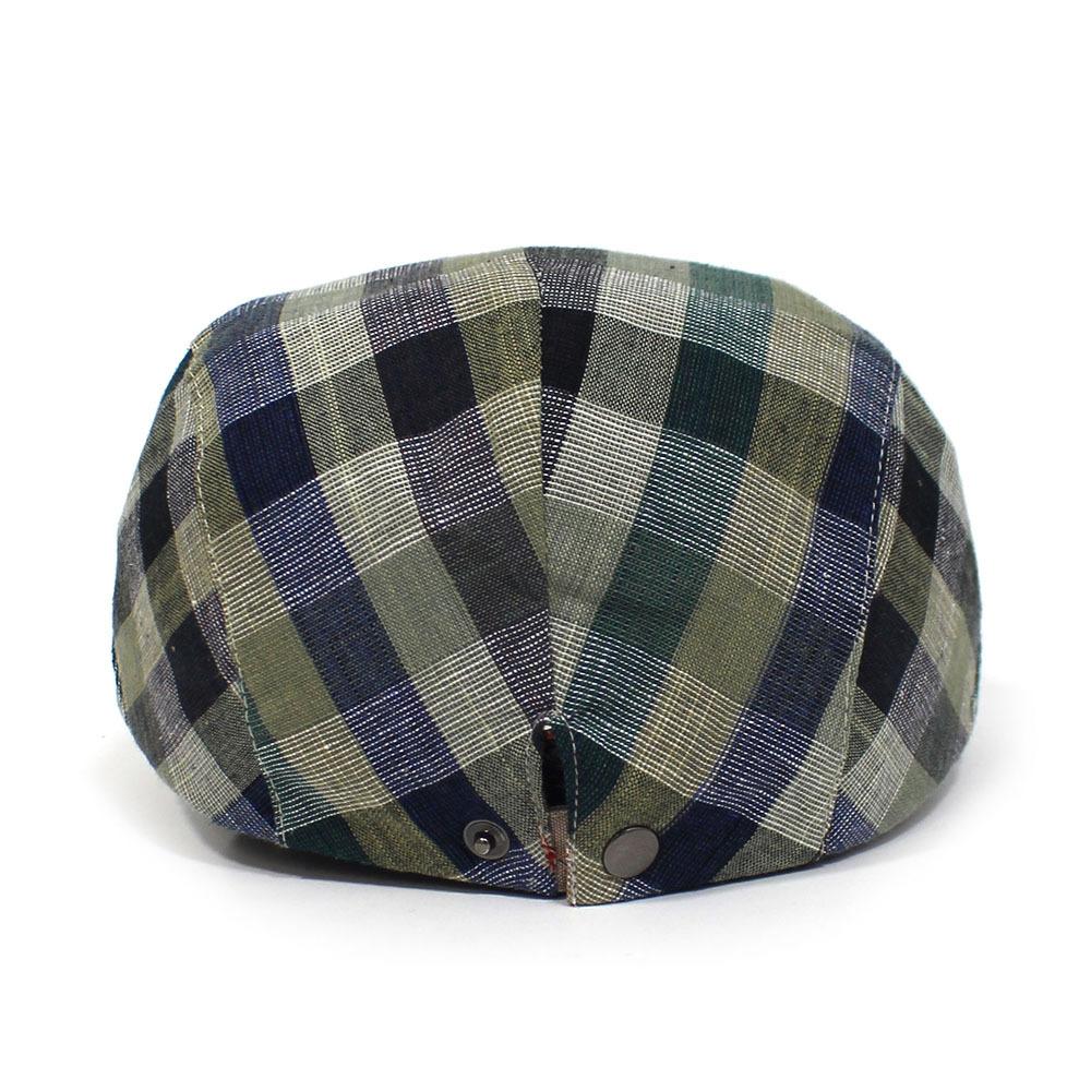 Spring and Summer Thin Hat Men's Fashion Plaid Forward Hat Cotton Cap Foreign Trade Beret
