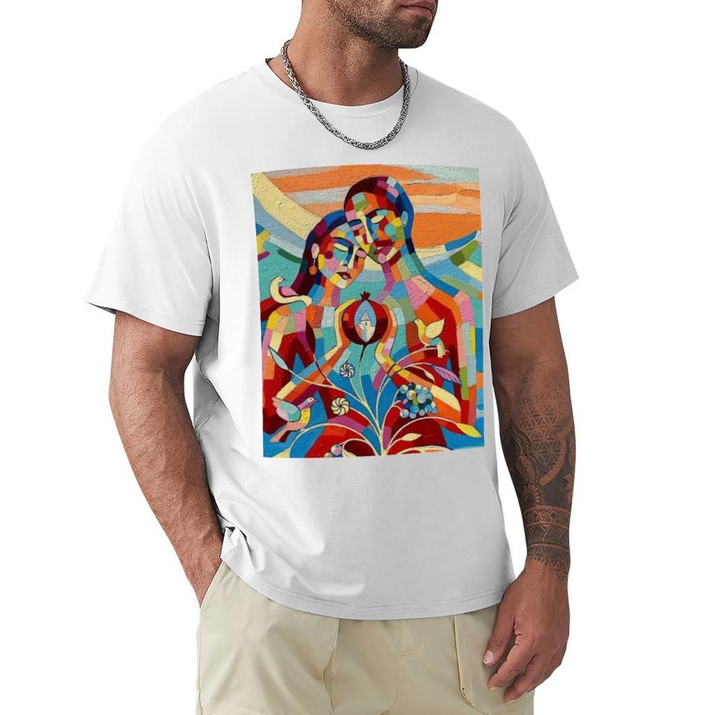 Arunisexian Pomegranate Tshirt Casual Breathable Short Sleeve Top