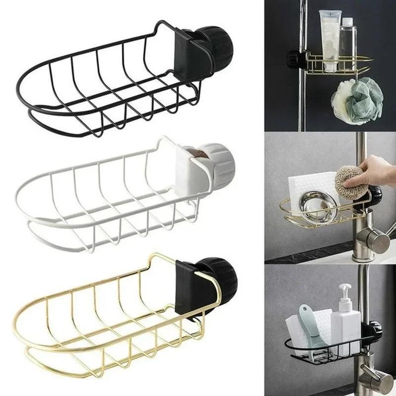 Home Kitchen Sink Faucet Sponge Soap Cloth Drain Rack Storage Storage Rack Dish Rack Convenient Accessories