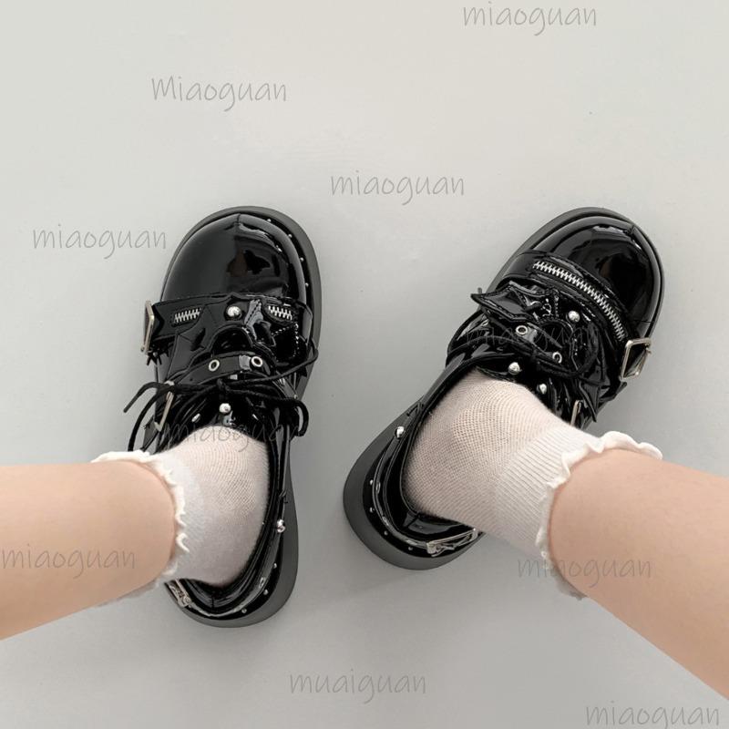 Fashion Gothic Chunky Platform Wedges Pumps Women Black Punk Mary Jane Lolita Shoes New Thick Bottom Lace Up Shoes for Women Size 35 39