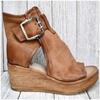 Roman Shoes Summer High Heel Fashion Shoes New High Top Wedge Heel Cool Boots Platform Fish Mouth Sandals Size