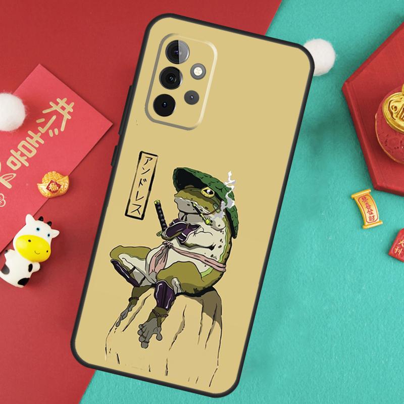 Cute Cartoon Frog Case For Samsung Galaxy A17 A55 A35 A15 A32 A52 A13 A33 A53 A14 A34 A54 A06 A16 A26 A36 A56