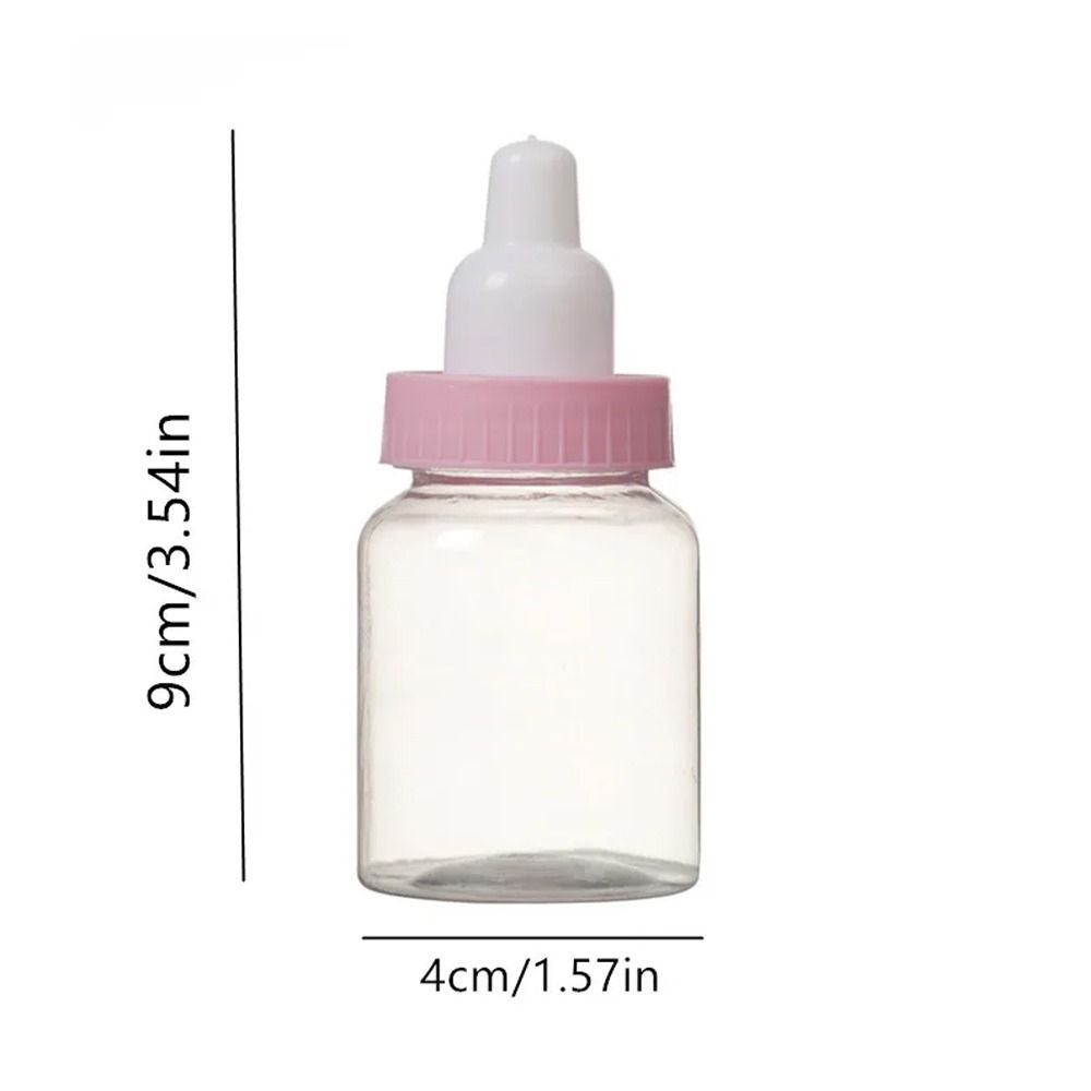 4pcs Cute Plastic Candy Bottle Transparent Mini Feeding Bottle  Christening Gift