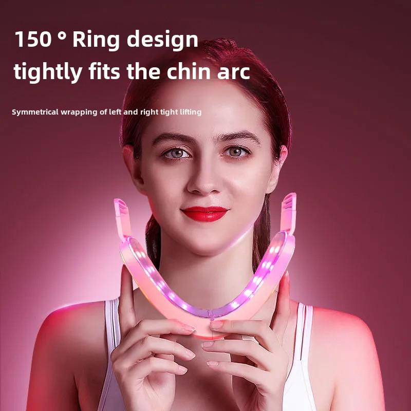 Grenzüberschreitendes Facelift: Facelifting-Verbandmaske, Massagegerät und Formgebungswerkzeug mit Vibration für Schönheit und Lifting des Kinns.