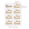 European and American Hot Stamping Tattoo Stickers, Wedding Rose Gold Tattoo Stickers, Bride Bachelor Party Stickers