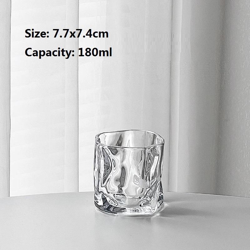 

irregular Crystal Glass Bottle, Wine Decanter, Whiskey, Liqour Pourer, Home Bar Vodka Beer Bottle Jar, JR