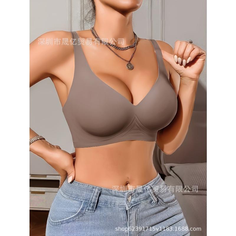 Soutien-gorge push-up sans couture respirant pour femme, sans armature, avec effet push-up, pour un usage quotidien