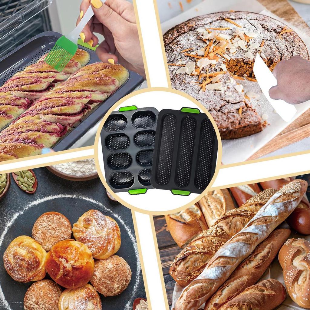 Food-Grade High-Temp Rectangular Silicone Cake & Baguette Mold