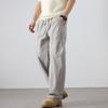 American Straight Casual Pants Men's Summer New Pure Cotton Overalls Splicing Design Sense Large Size Loose Trousers