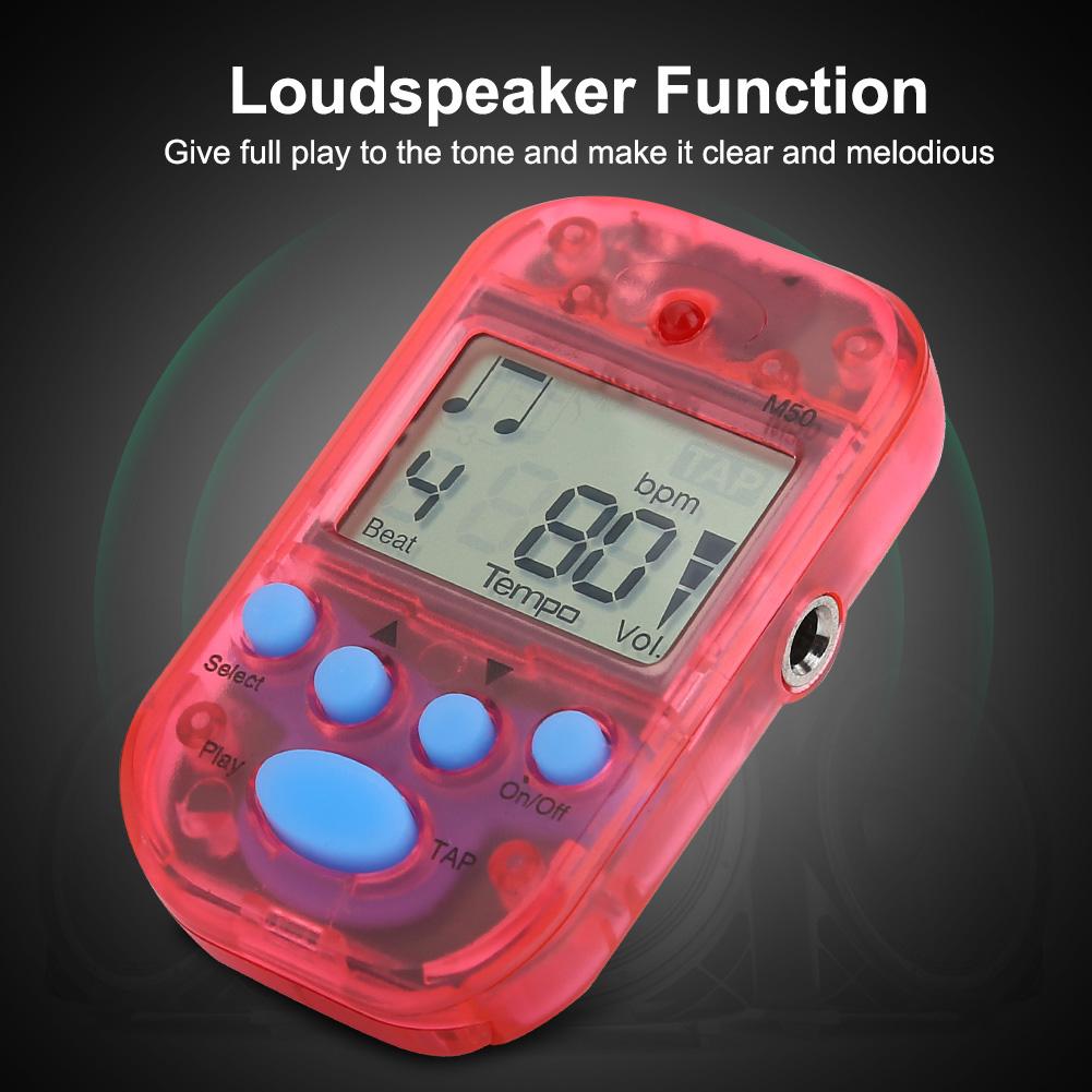 Mini Digital Beat Tap M50 Tempo Metronome Clip Musical Instruments