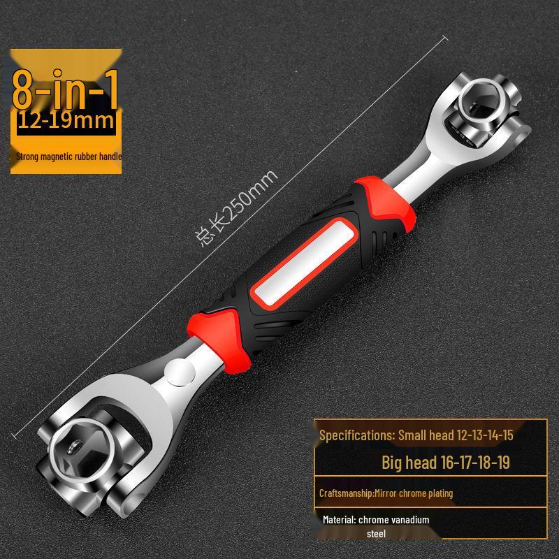 Universal verstellbarer 8-in-1 Mehrkopf-Steckschlüssel im deutschen Stil