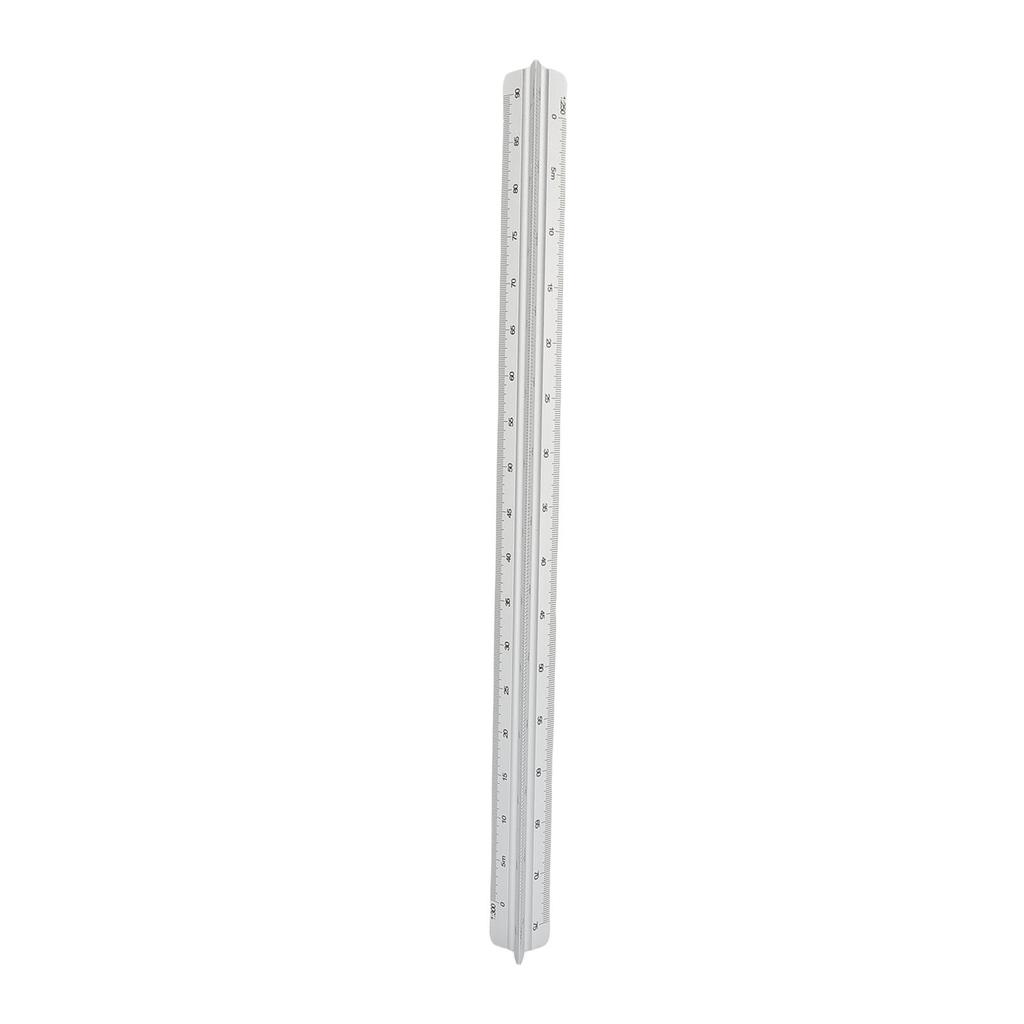 Architectural Scale Ruler 30cm Range Aluminum Accurate Concave Design Multifunctional Triangle Drafting Ruler for