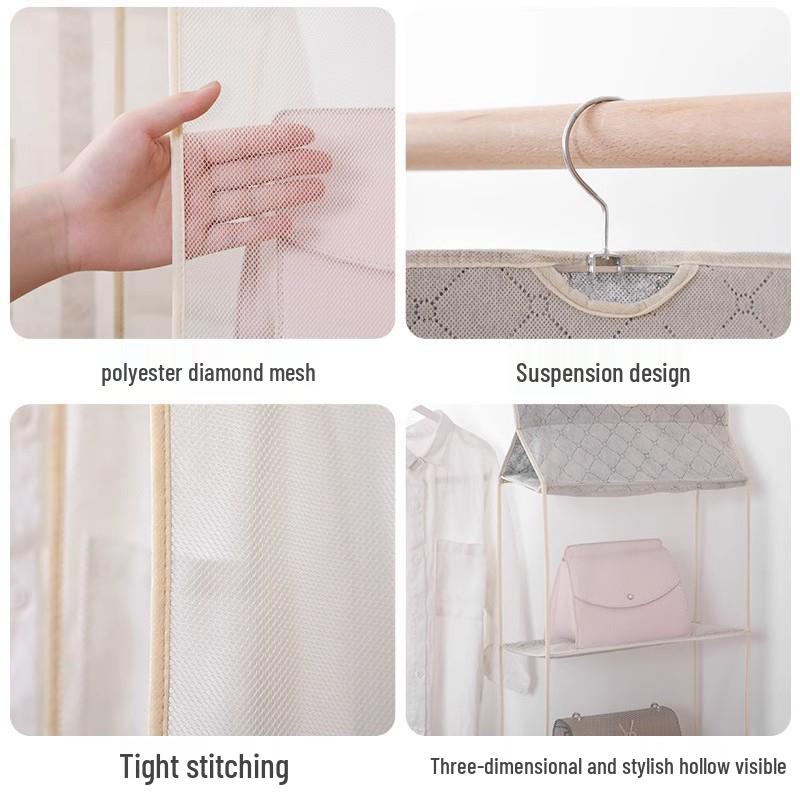 Staubdichter zweiseitig faltbarer Handtaschen-Organizer