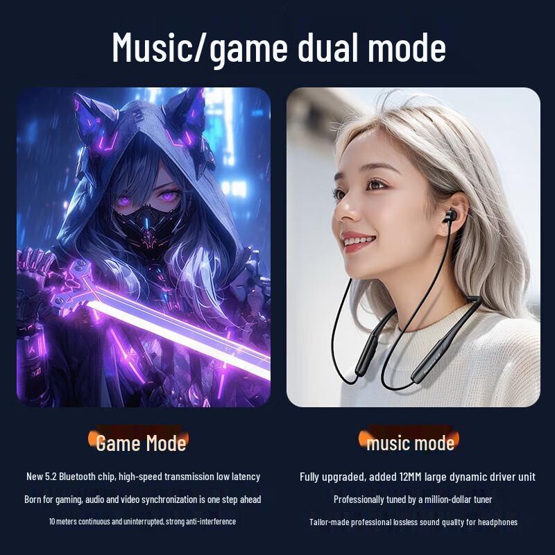 Newmine C58 Neckband Wireless Bluetooth Earbuds