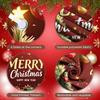 Merry Christmas Banner Gift Box Ornament Christmas Banner Happy New Year Banner Colorful Bauble For New Year Celebration Indoor